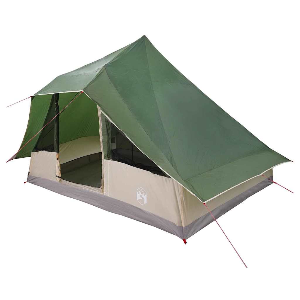 Tipi Tent met dak met opslag Groen 364 x 281 x 257 cm taft is nu te koop bij PeponiXL, paradijselijk wonen!