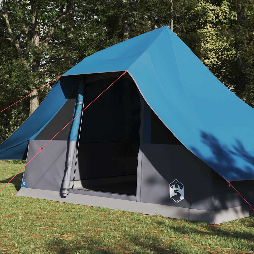 Tipi Tent met dak met opslag Blauw 364 x 281 x 257 cm taft is nu te koop bij PeponiXL, paradijselijk wonen!