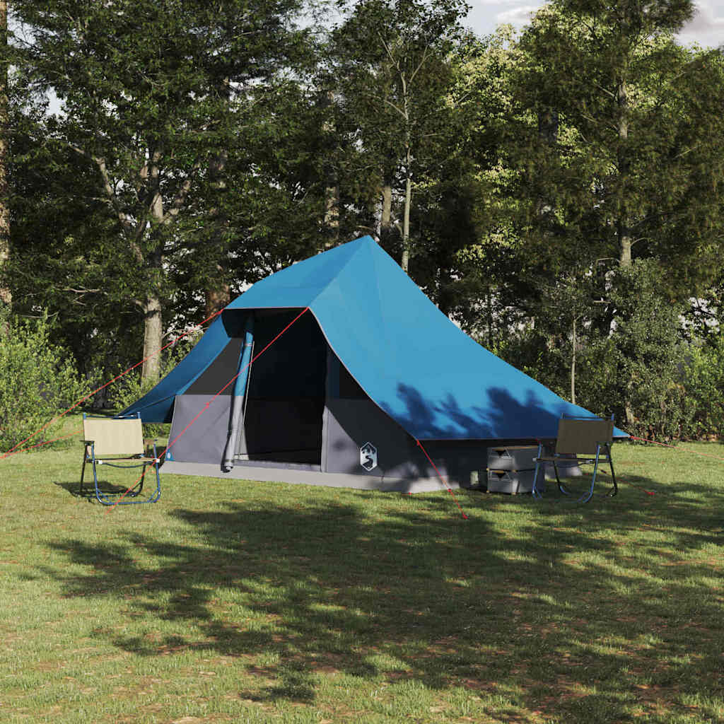Tipi Tent met dak met opslag Blauw 364 x 281 x 257 cm taft is nu te koop bij PeponiXL, paradijselijk wonen!