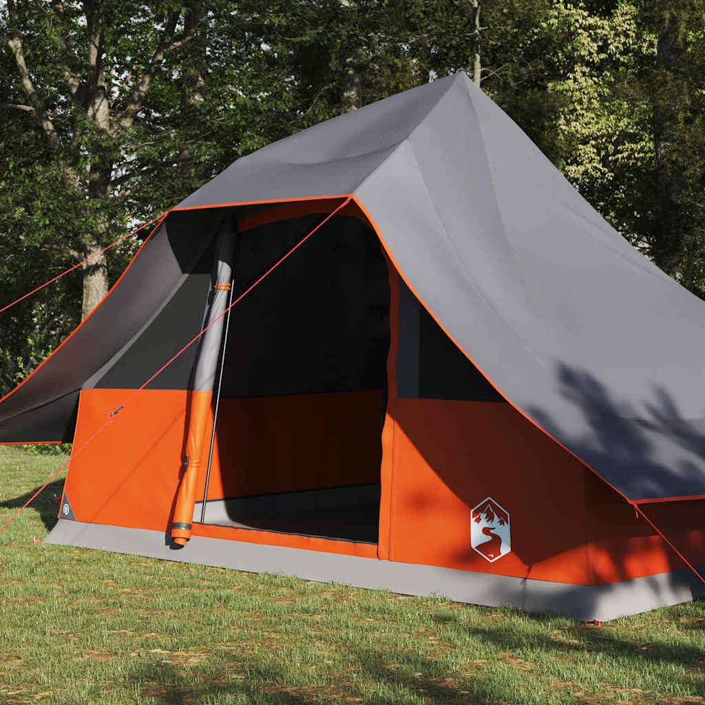 Tipi Tent met dak Grijs en Oranje 364 x 281 x 257 cm taft is nu te koop bij PeponiXL, paradijselijk wonen!