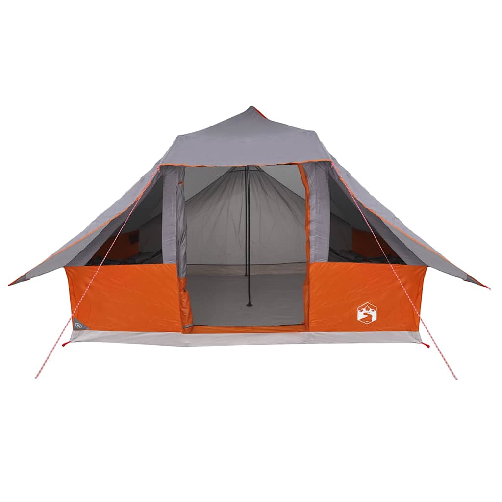 Tipi Tent met dak Grijs en Oranje 364 x 281 x 257 cm taft is nu te koop bij PeponiXL, paradijselijk wonen!