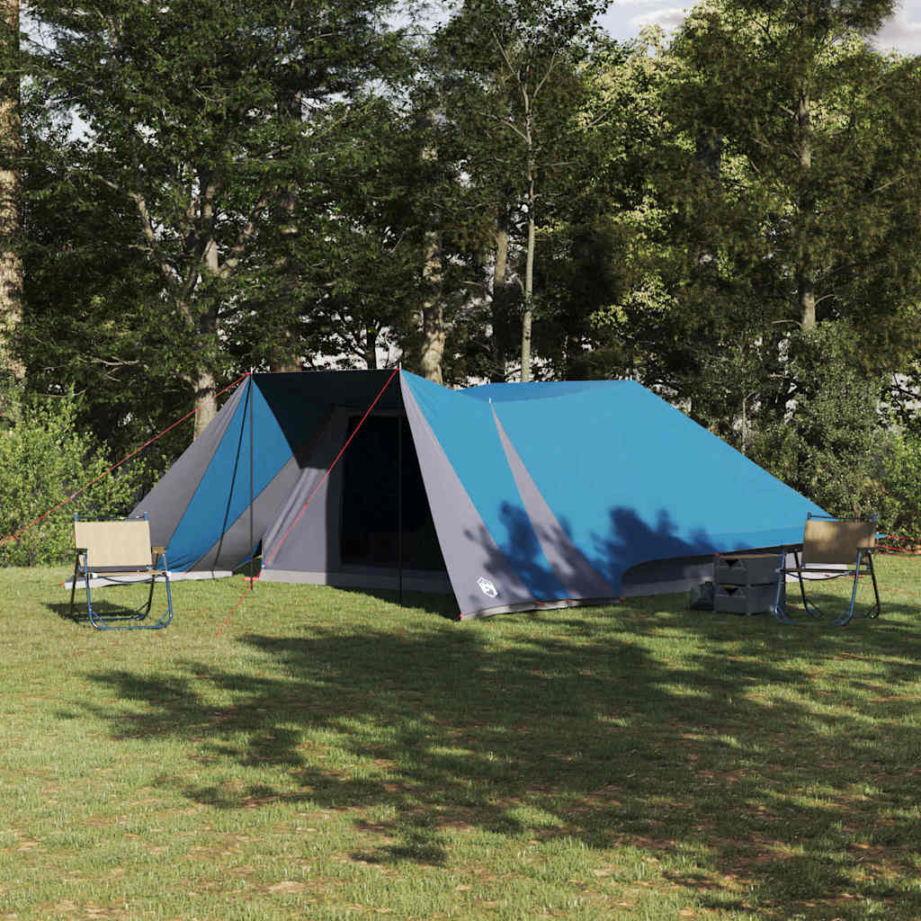 Tipi Tent met dak met opslag Blauw 660 x 456 x 200 cm taft is nu te koop bij PeponiXL, paradijselijk wonen!