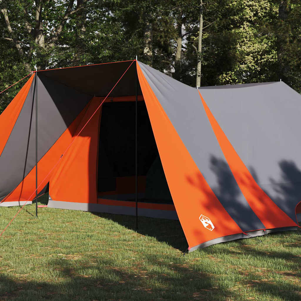Tipi Tent met dak Grijs en Oranje 660 x 456 x 200 cm taft is nu te koop bij PeponiXL, paradijselijk wonen!