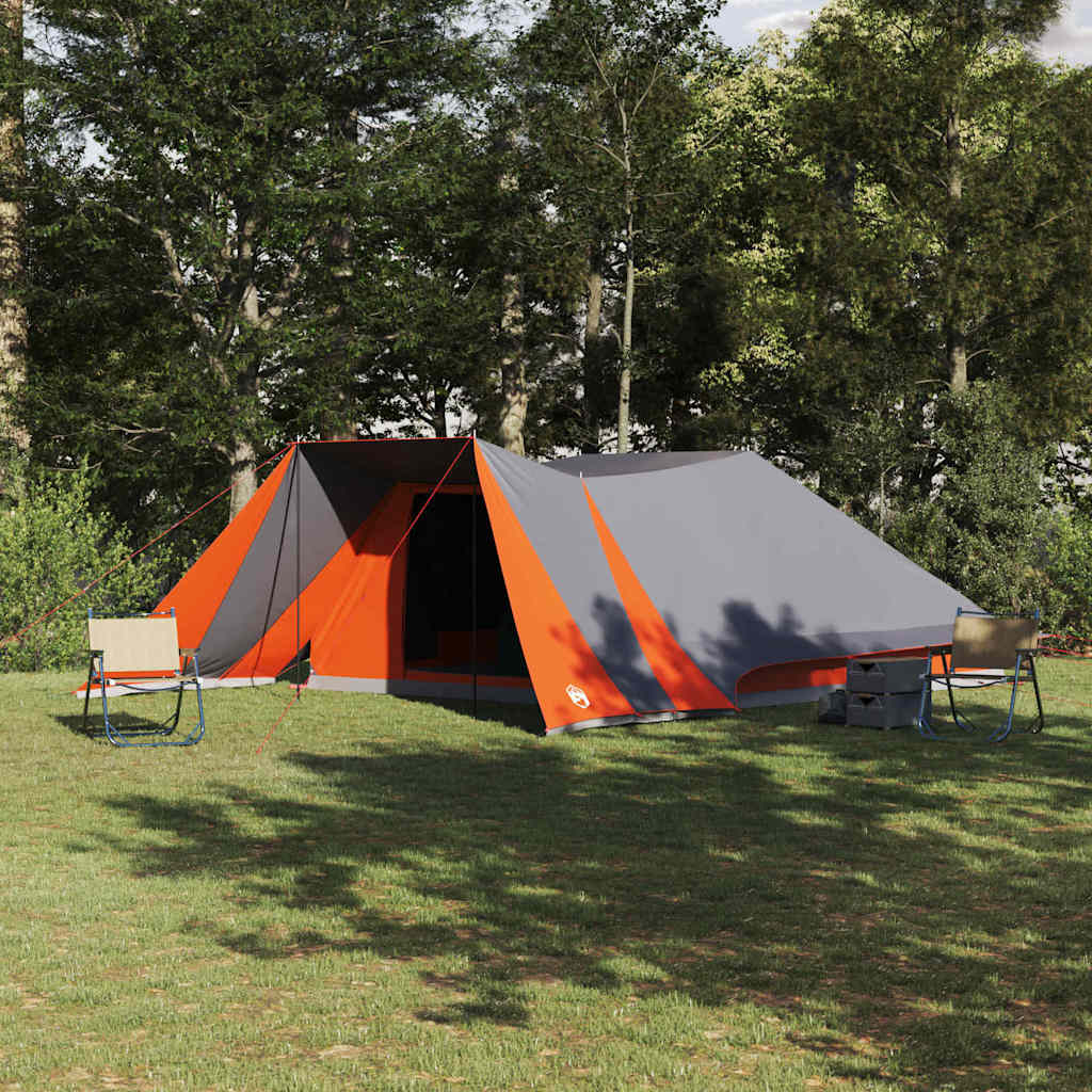 Tipi Tent met dak Grijs en Oranje 660 x 456 x 200 cm taft is nu te koop bij PeponiXL, paradijselijk wonen!
