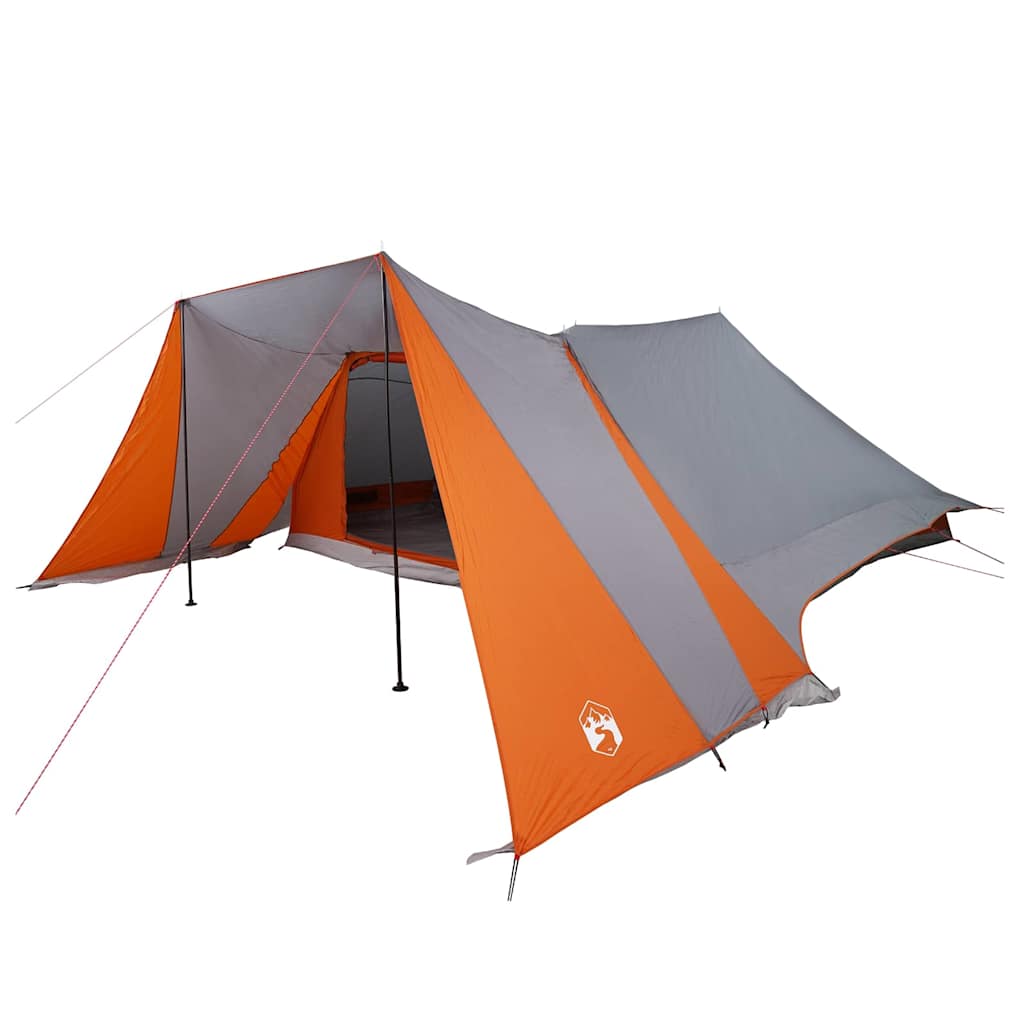 Tipi Tent met dak Grijs en Oranje 660 x 456 x 200 cm taft is nu te koop bij PeponiXL, paradijselijk wonen!