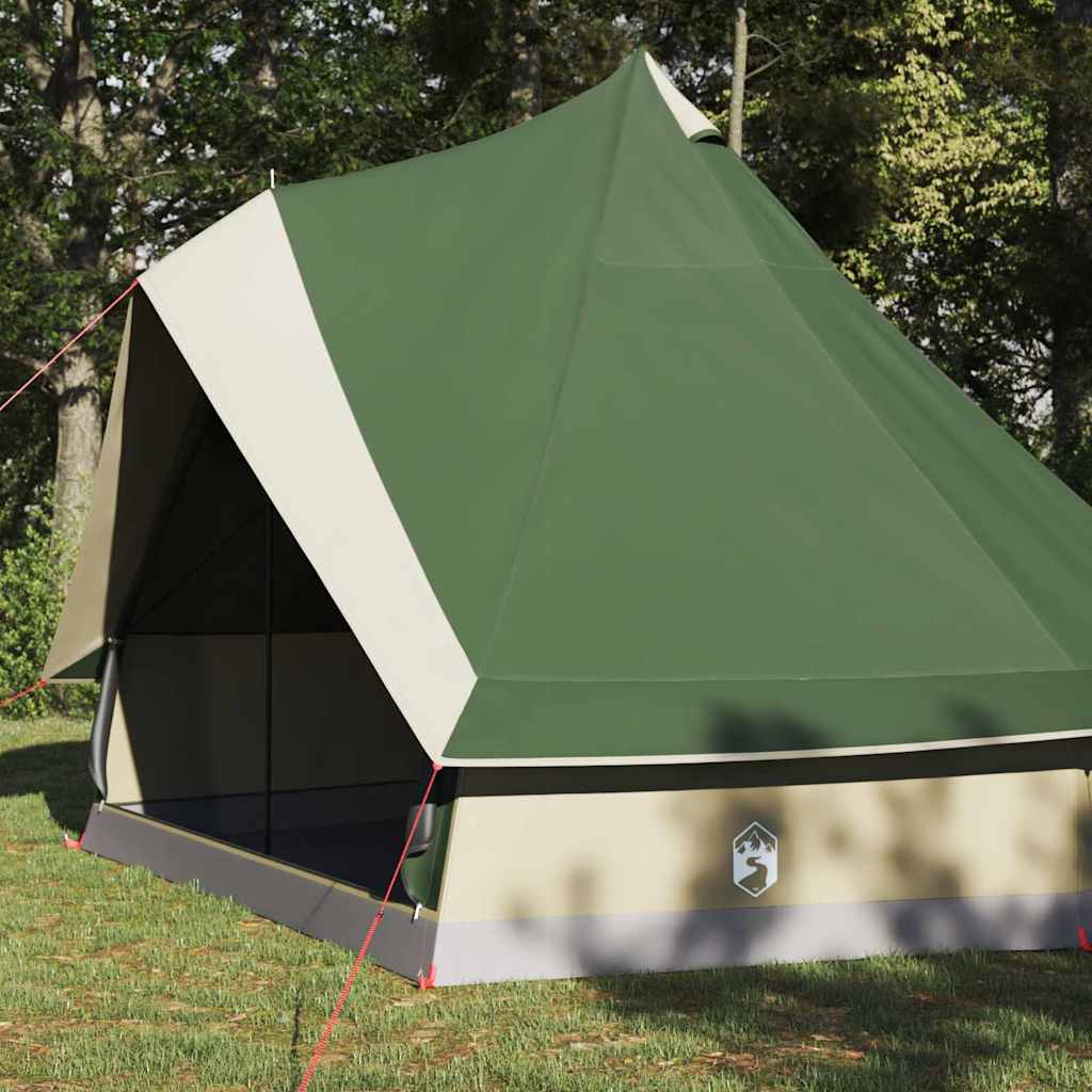 Tipi Tent met dak met opslag Groen 400 x 346 x 250 cm taft is nu te koop bij PeponiXL, paradijselijk wonen!