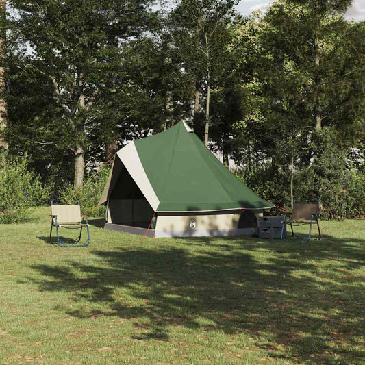 Tipi Tent met dak met opslag Groen 400 x 346 x 250 cm taft is nu te koop bij PeponiXL, paradijselijk wonen!
