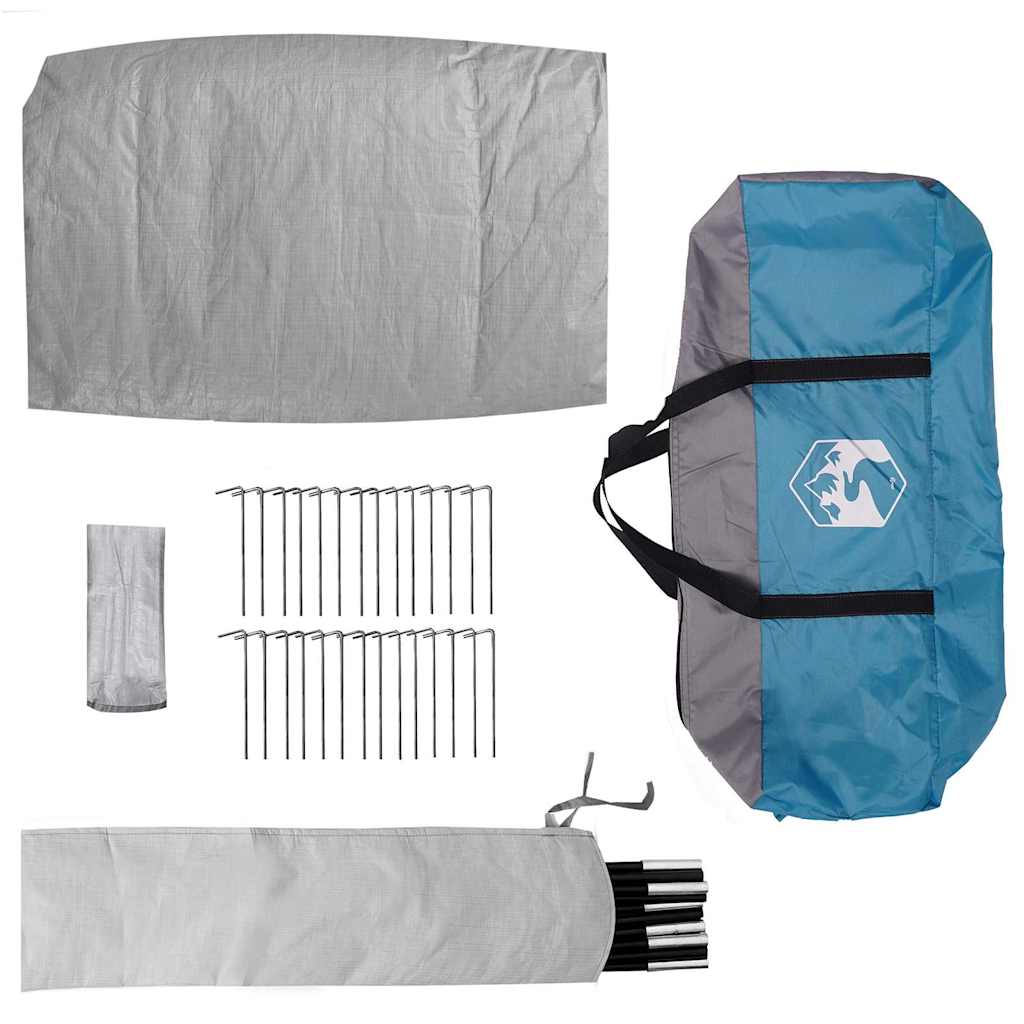 Tipi Tent met dak met opslag Blauw 400 x 346 x 250 cm taft is nu te koop bij PeponiXL, paradijselijk wonen!