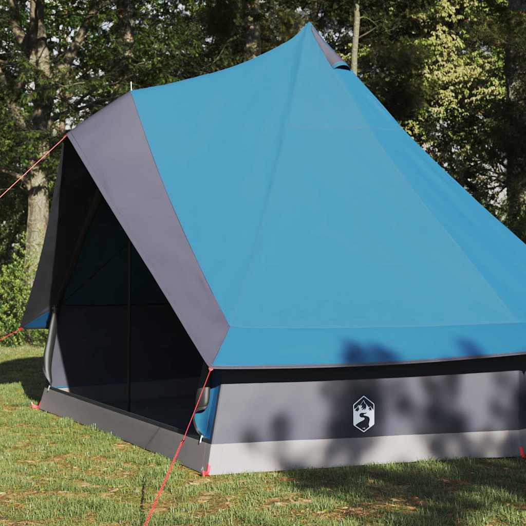 Tipi Tent met dak met opslag Blauw 400 x 346 x 250 cm taft is nu te koop bij PeponiXL, paradijselijk wonen!