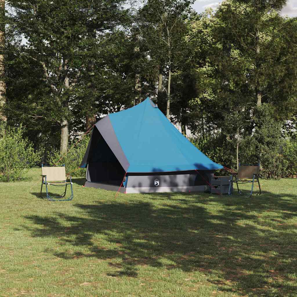 Tipi Tent met dak met opslag Blauw 400 x 346 x 250 cm taft is nu te koop bij PeponiXL, paradijselijk wonen!