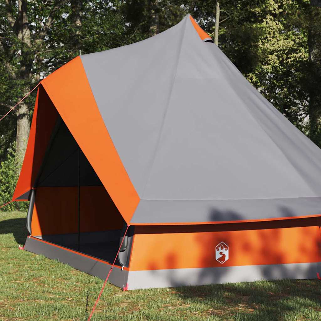 Tipi Tent met dak Grijs en Oranje 400 x 346 x 250 cm taft is nu te koop bij PeponiXL, paradijselijk wonen!