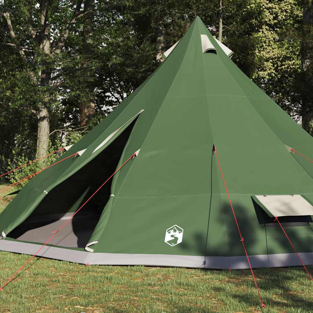 Tipi Tent met dak met opslag Groen 560 x 560 x 300 cm taft is nu te koop bij PeponiXL, paradijselijk wonen!
