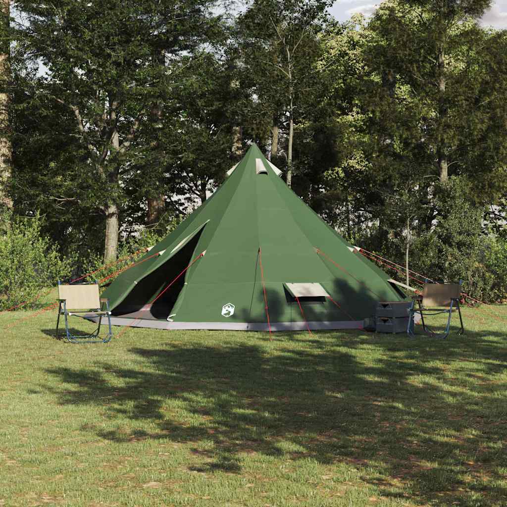 Tipi Tent met dak met opslag Groen 560 x 560 x 300 cm taft is nu te koop bij PeponiXL, paradijselijk wonen!