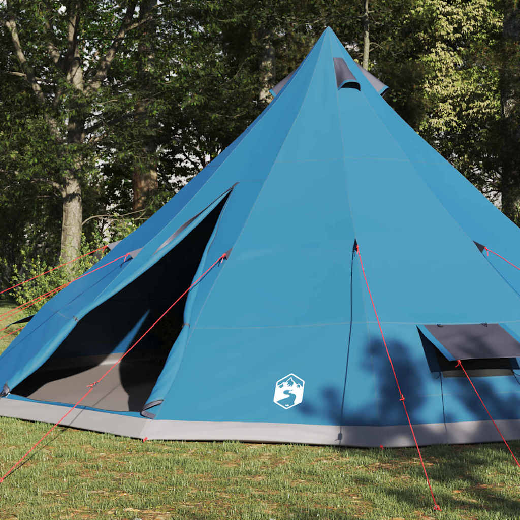 Tipi Tent met dak met opslag Blauw 560 x 560 x 300 cm taft is nu te koop bij PeponiXL, paradijselijk wonen!