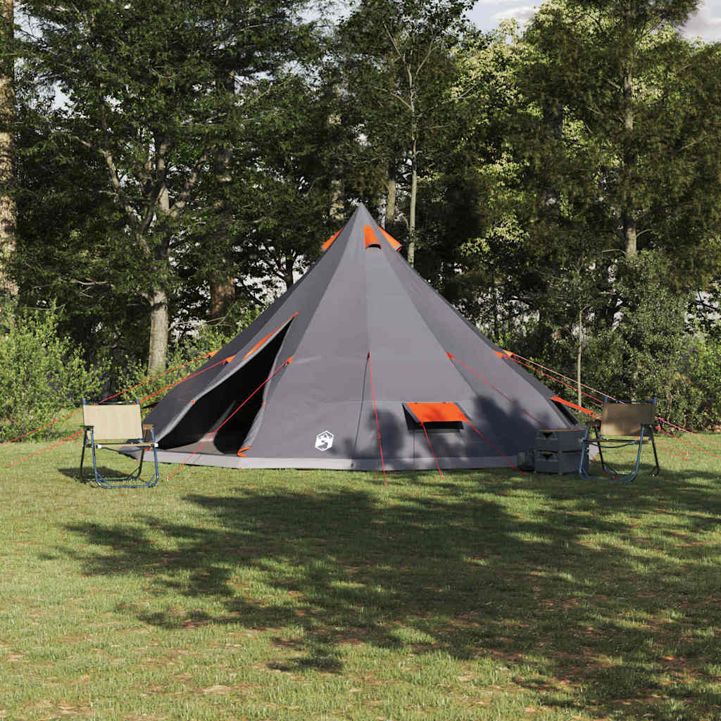 Tipi Tent met dak Grijs en Oranje 560 x 560 x 300 cm taft is nu te koop bij PeponiXL, paradijselijk wonen!
