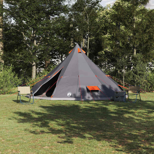 Tipi Tent met dak Grijs en Oranje 560 x 560 x 300 cm taft is nu te koop bij PeponiXL, paradijselijk wonen!
