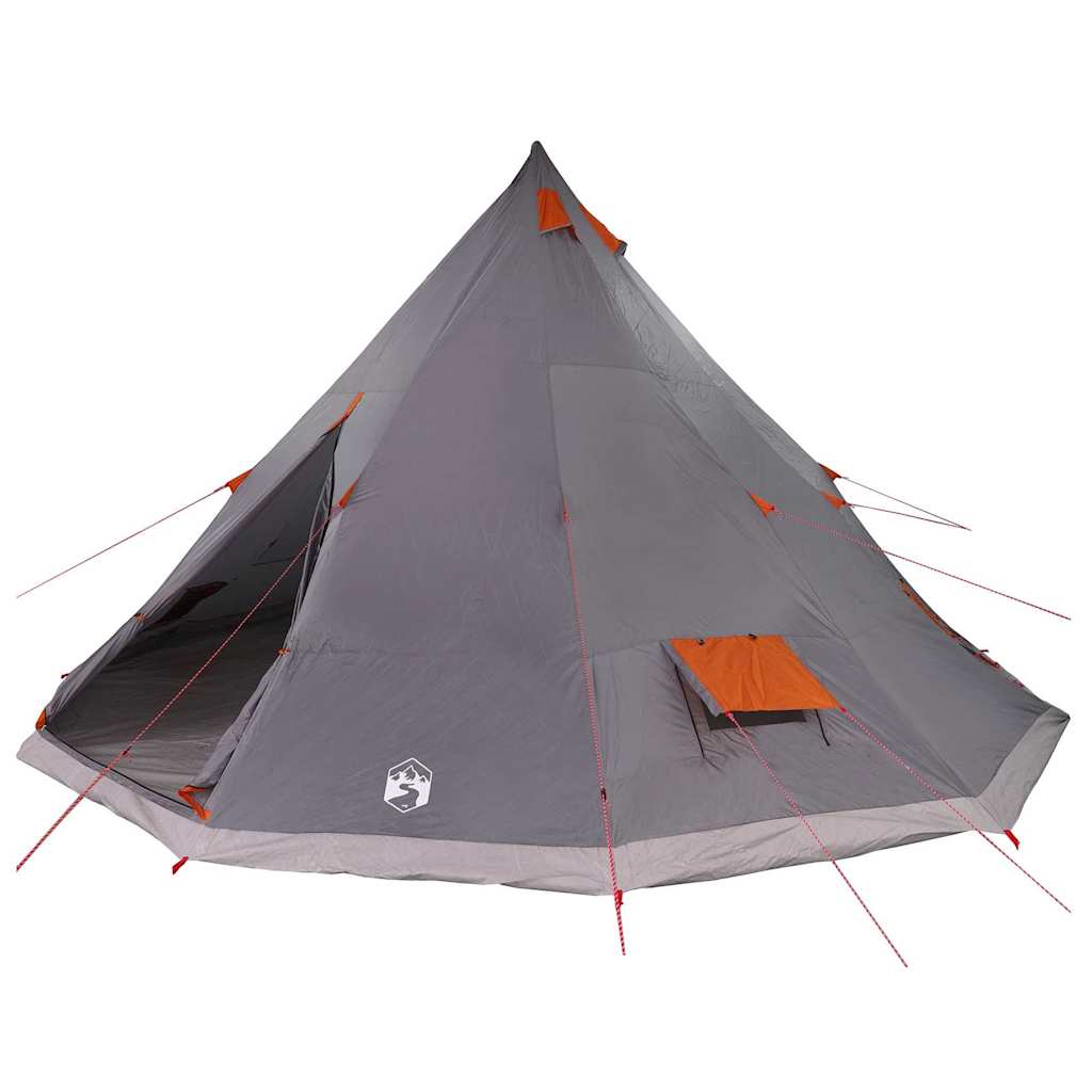 Tipi Tent met dak Grijs en Oranje 560 x 560 x 300 cm taft is nu te koop bij PeponiXL, paradijselijk wonen!