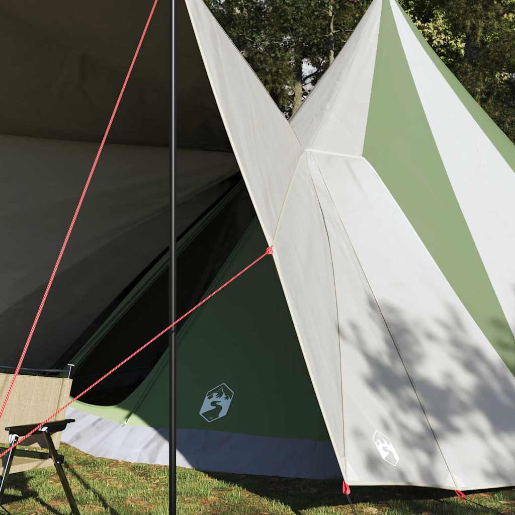 Tipi Tent met dak met opslag Groen 510 x 690 x 330 cm taft is nu te koop bij PeponiXL, paradijselijk wonen!