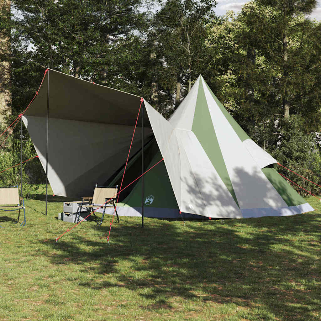 Tipi Tent met dak met opslag Groen 510 x 690 x 330 cm taft is nu te koop bij PeponiXL, paradijselijk wonen!
