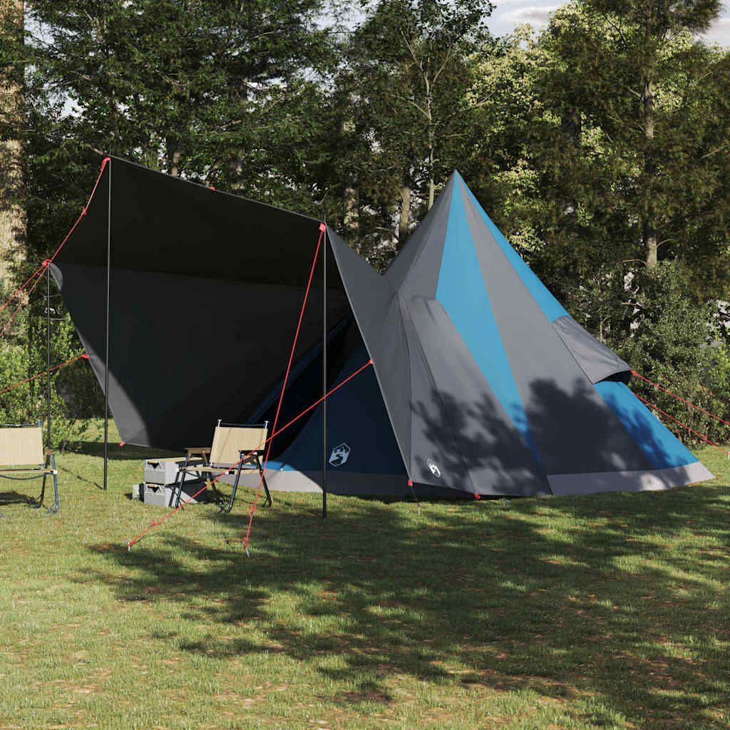 Tipi Tent met dak met opslag Blauw 510 x 690 x 330 cm taft is nu te koop bij PeponiXL, paradijselijk wonen!