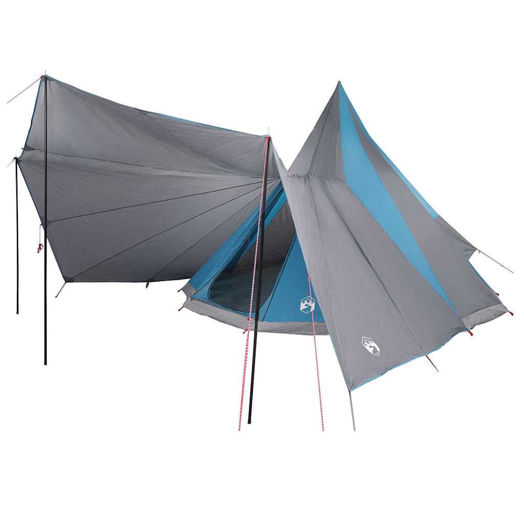 Tipi Tent met dak met opslag Blauw 510 x 690 x 330 cm taft is nu te koop bij PeponiXL, paradijselijk wonen!