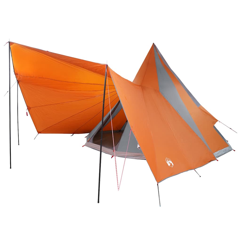 Tipi Tent met dak Grijs en Oranje 510 x 690 x 330 cm taft is nu te koop bij PeponiXL, paradijselijk wonen!