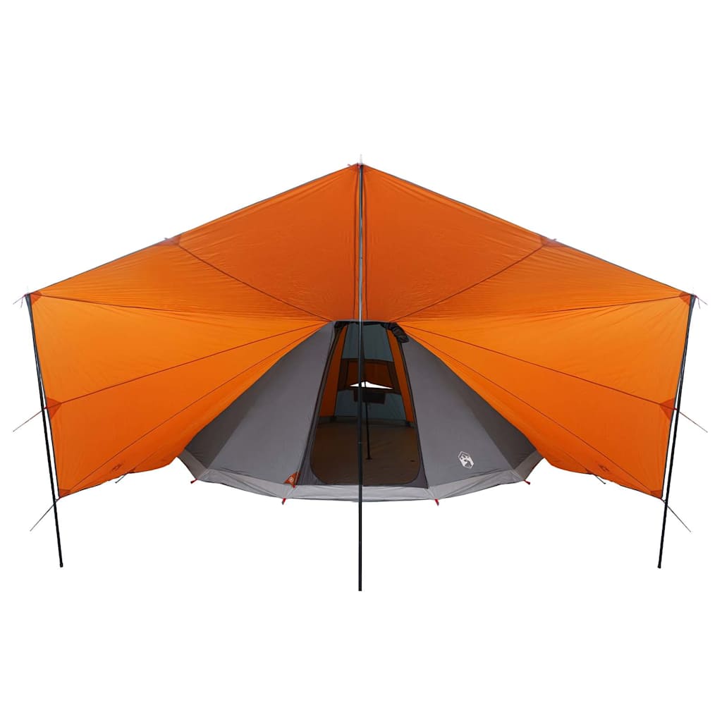Tipi Tent met dak Grijs en Oranje 510 x 690 x 330 cm taft is nu te koop bij PeponiXL, paradijselijk wonen!