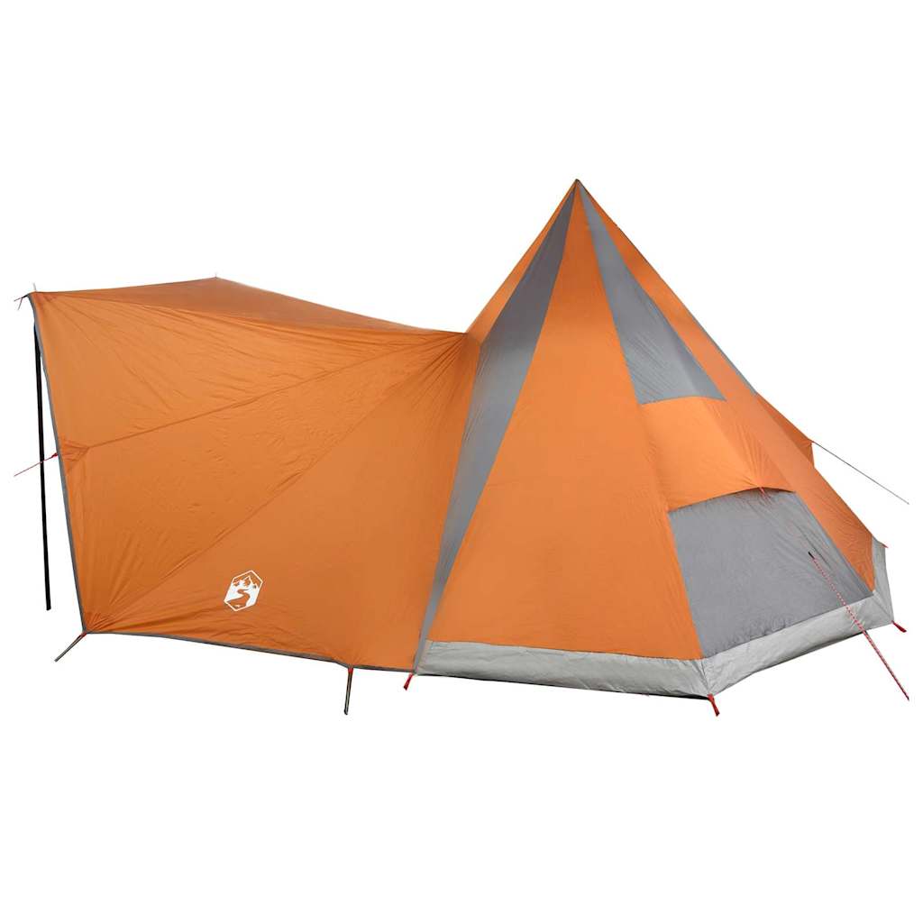 Tipi Tent met dak Grijs en Oranje 510 x 690 x 330 cm taft is nu te koop bij PeponiXL, paradijselijk wonen!