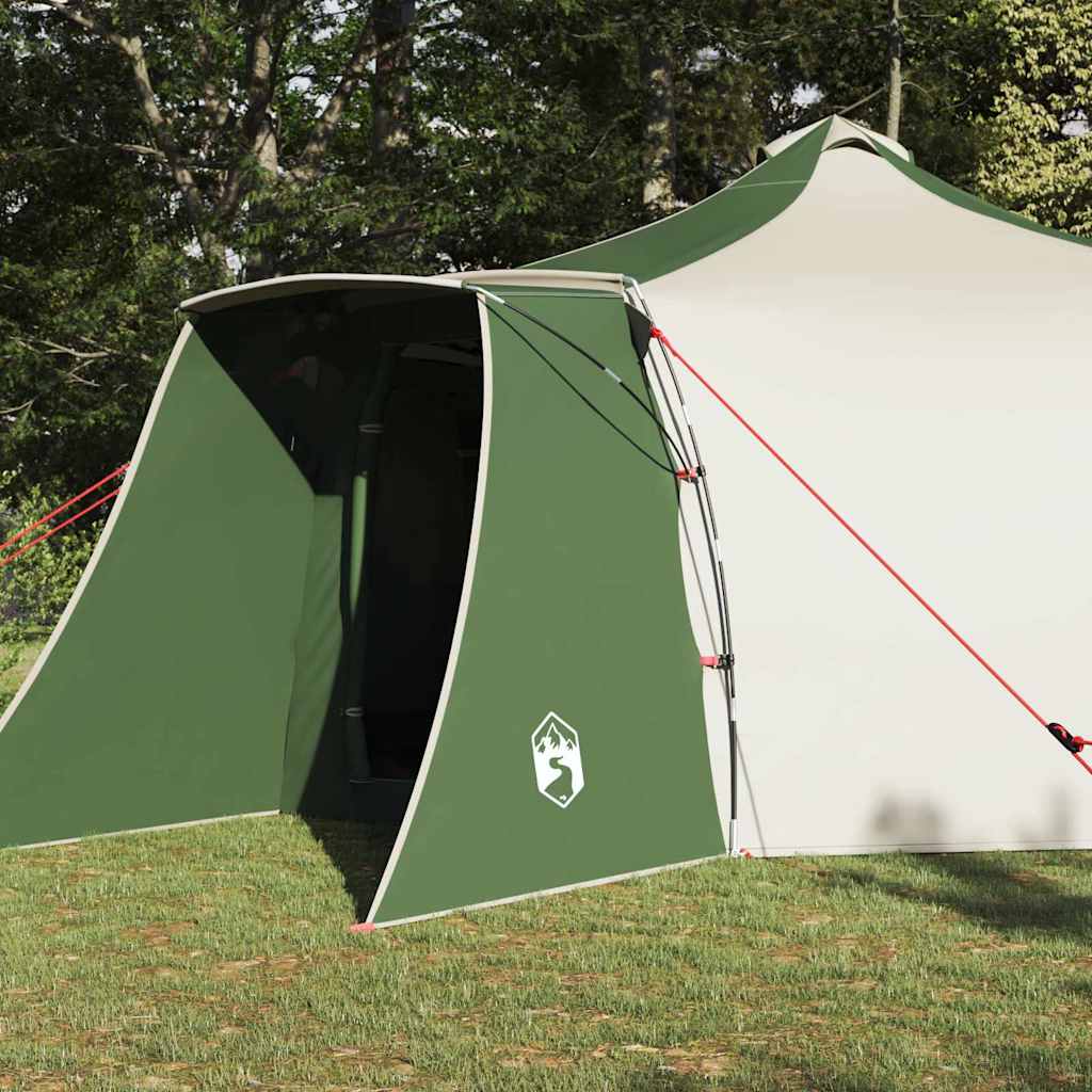 Tipi Tent met dak met opslag Groen 492 x 492 x 275 cm taft is nu te koop bij PeponiXL, paradijselijk wonen!