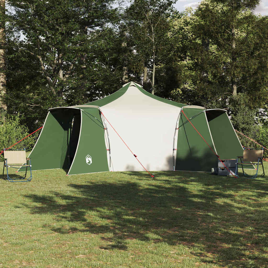 Tipi Tent met dak met opslag Groen 492 x 492 x 275 cm taft is nu te koop bij PeponiXL, paradijselijk wonen!