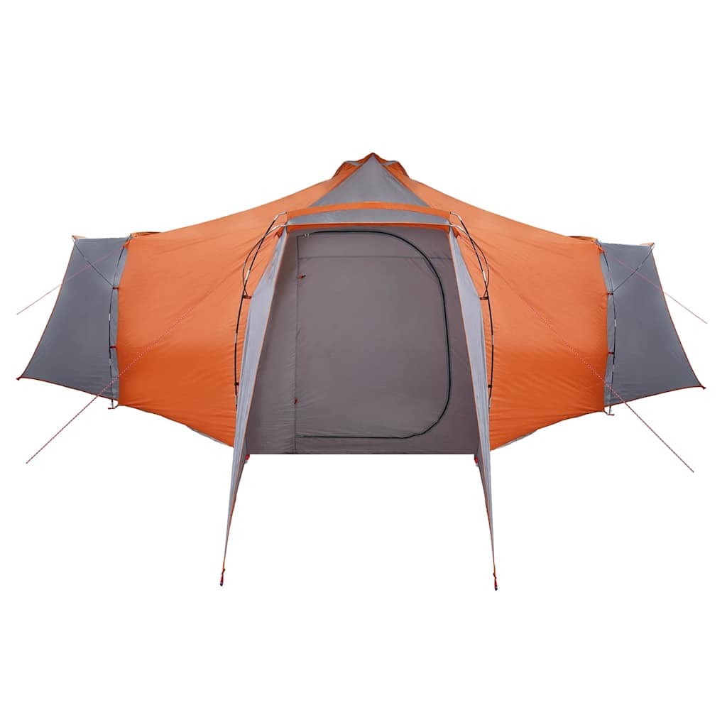 Tipi Tent met dak Grijs en Oranje 492 x 492 x 275 cm taft is nu te koop bij PeponiXL, paradijselijk wonen!