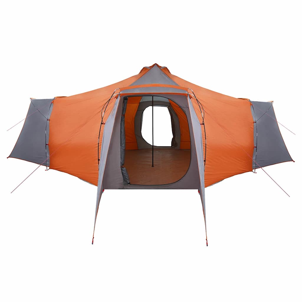 Tipi Tent met dak Grijs en Oranje 492 x 492 x 275 cm taft is nu te koop bij PeponiXL, paradijselijk wonen!