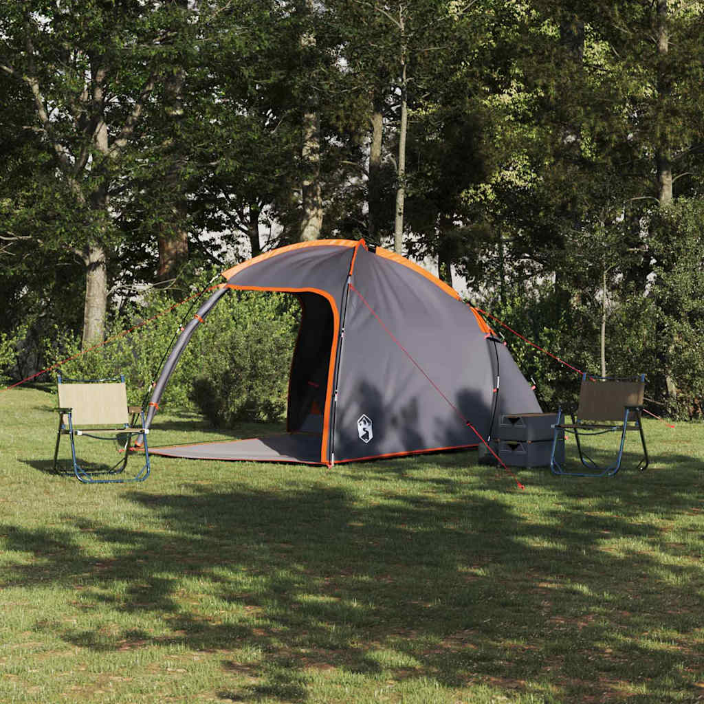 Huisje Tent met dak Grijs en Oranje 370 x 230 x 185 cm taft is nu te koop bij PeponiXL, paradijselijk wonen!
