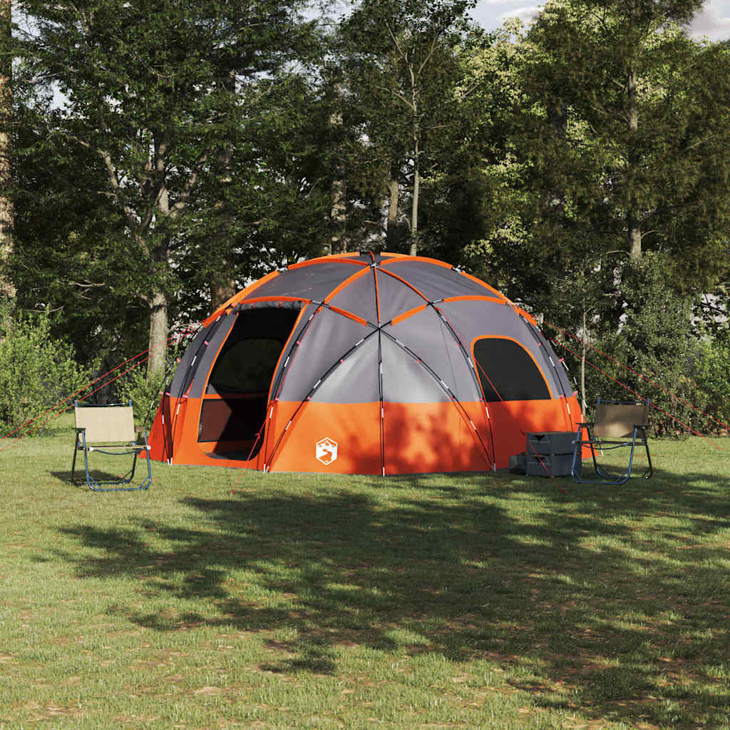 Koepeltent met dak Grijs en Oranje 475 x 475 x 235 cm taft is nu te koop bij PeponiXL, paradijselijk wonen!