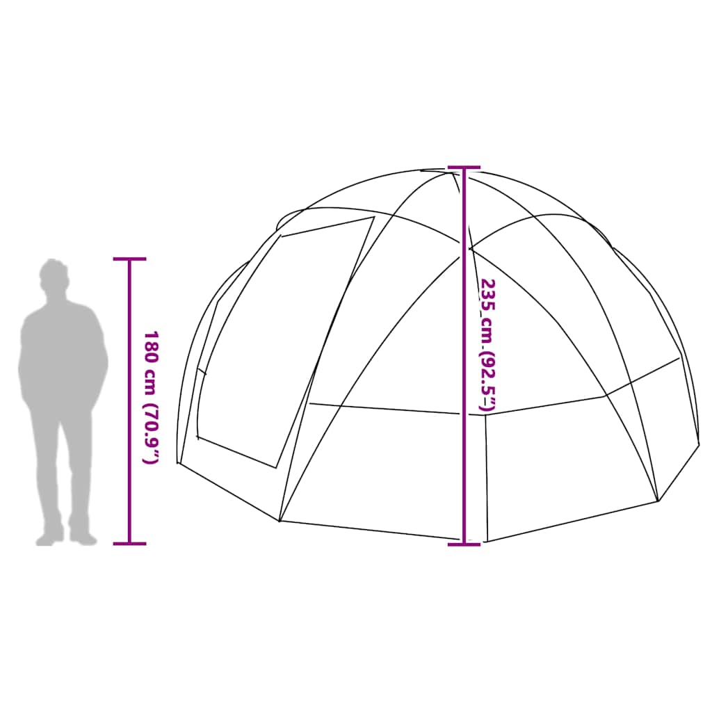 Koepeltent met dak Grijs en Oranje 475 x 475 x 235 cm taft is nu te koop bij PeponiXL, paradijselijk wonen!