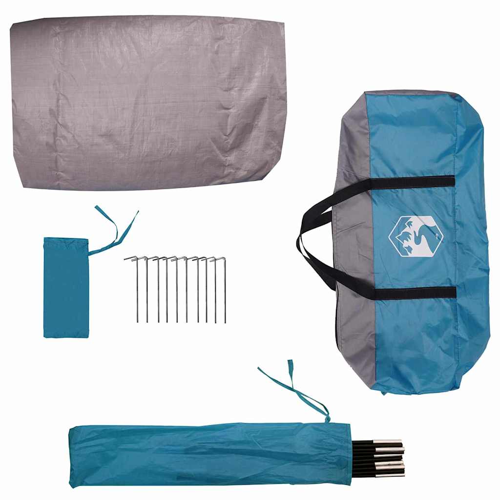 Fietstent met dak met opslag Blauw 256 x 222 x 182 cm is nu te koop bij PeponiXL, paradijselijk wonen!