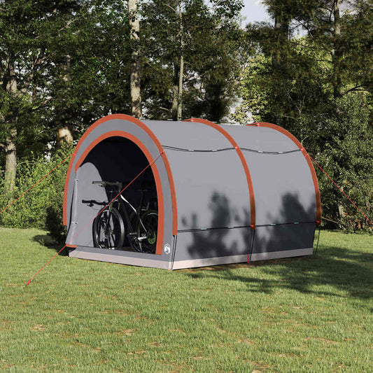 Fietstent met dak Grijs en Oranje 256 x 222 x 182 cm taft is nu te koop bij PeponiXL, paradijselijk wonen!
