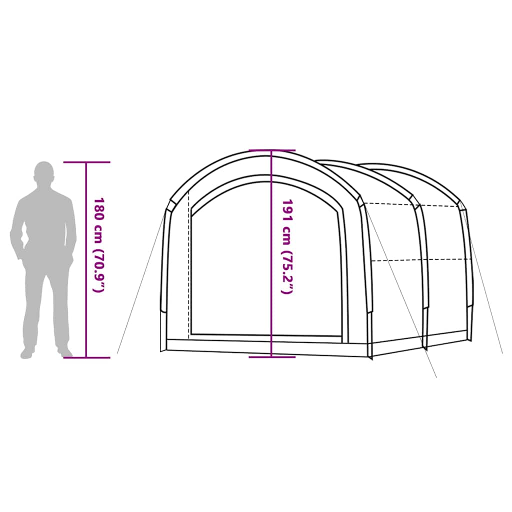 Tent met dak met opslag Groen 268 x 240 x 191 cm Polyester is nu te koop bij PeponiXL, paradijselijk wonen!