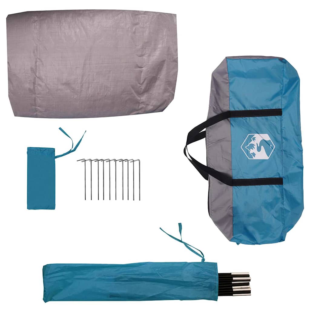 Tent met dak met opslag Blauw 268 x 240 x 191 cm Polyester is nu te koop bij PeponiXL, paradijselijk wonen!
