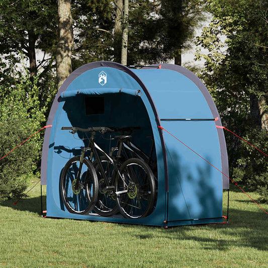 Fietstent met dak met opslag Blauw 210 x 90 x 174 cm is nu te koop bij PeponiXL, paradijselijk wonen!