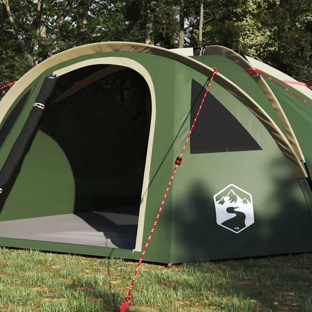 Camping Tent met dak Groen 308 x 268 x 130 cm Polyester is nu te koop bij PeponiXL, paradijselijk wonen!