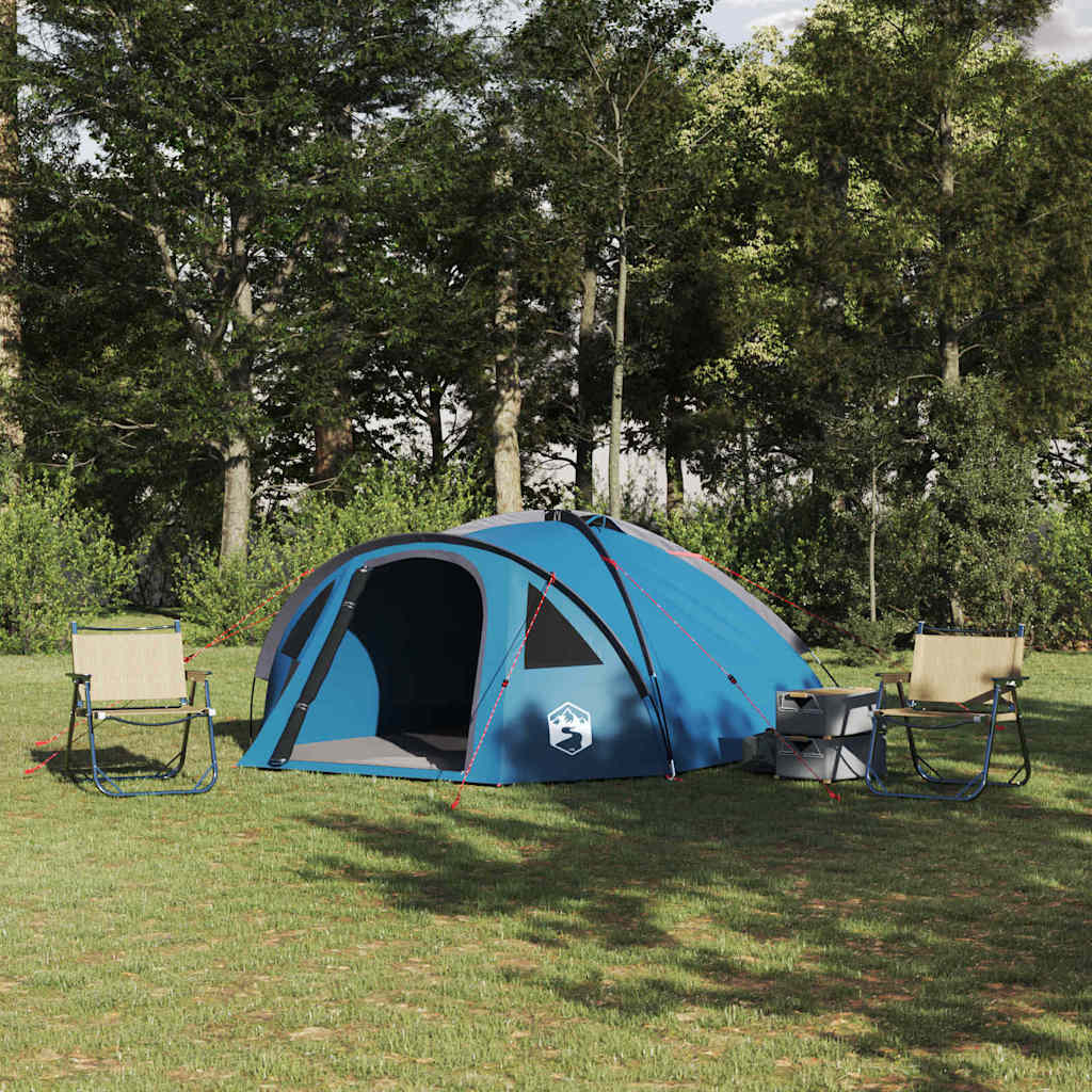 Camping Tent met dak Blauw 308 x 268 x 130 cm Polyester is nu te koop bij PeponiXL, paradijselijk wonen!