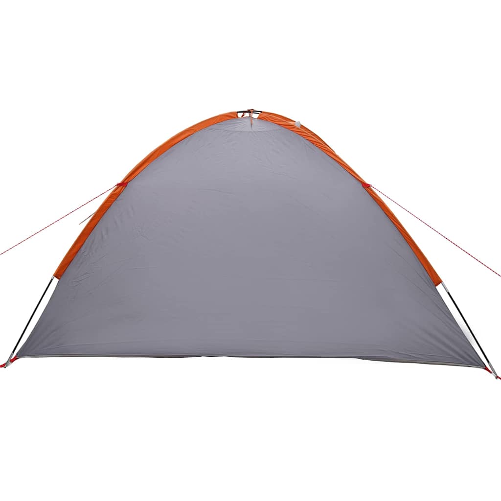 Camping Tent Grijs en oranje 308 x 268 x 130 cm Polyester is nu te koop bij PeponiXL, paradijselijk wonen!