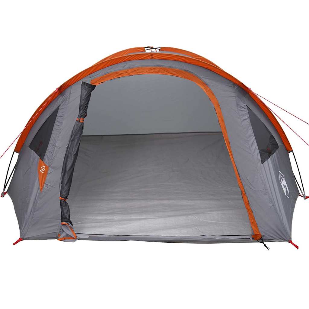 Camping Tent Grijs en oranje 308 x 268 x 130 cm Polyester is nu te koop bij PeponiXL, paradijselijk wonen!