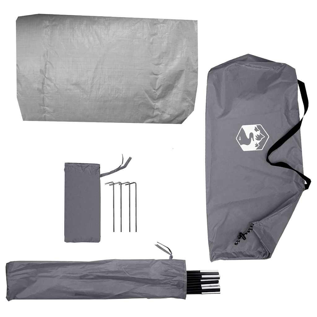 Tent met dak met opslag Grijs en zwart 236 x 108 x 120 cm is nu te koop bij PeponiXL, paradijselijk wonen!