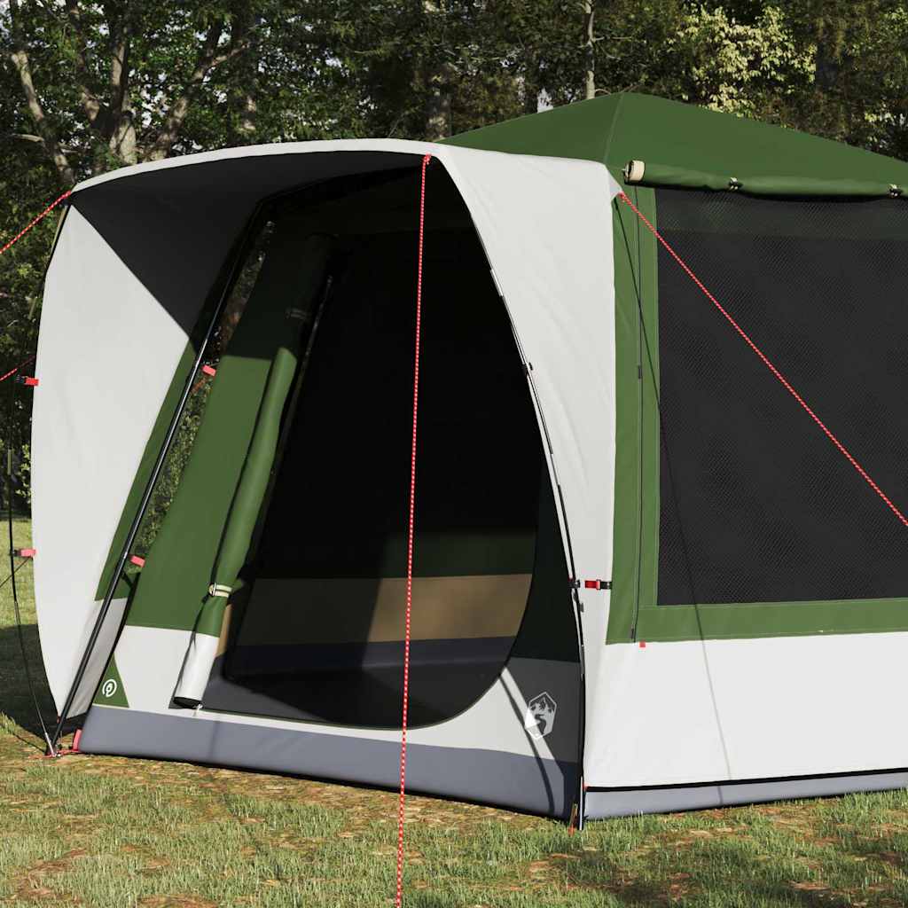 Camping Tent Huisje met dak Groen 420 x 420 x 227 cm Polyester is nu te koop bij PeponiXL, paradijselijk wonen!