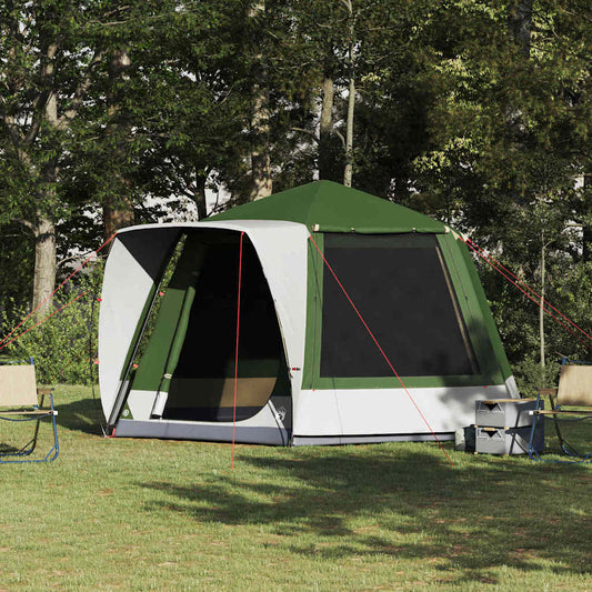 Camping Tent Huisje met dak Groen 420 x 420 x 227 cm Polyester is nu te koop bij PeponiXL, paradijselijk wonen!