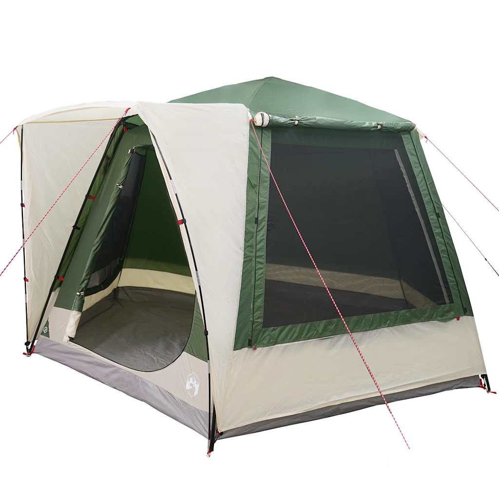 Camping Tent Huisje met dak Groen 420 x 420 x 227 cm Polyester is nu te koop bij PeponiXL, paradijselijk wonen!