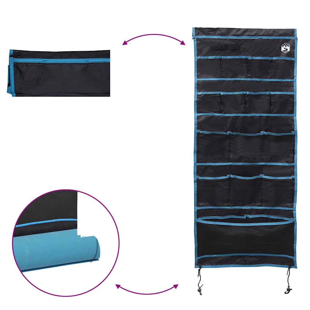 Opslagzak met opslag Zwart en Blauw 125 x 48 cm oxford is nu te koop bij PeponiXL, paradijselijk wonen!