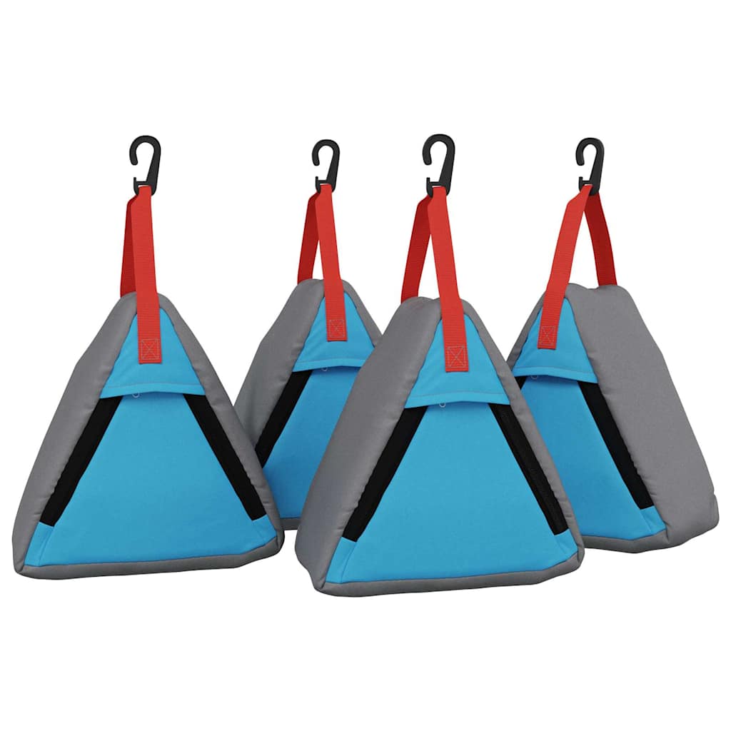 Opslagzak 4 pcs Grijs en Blauw 24 x 16 x 24 cm oxford is nu te koop bij PeponiXL, paradijselijk wonen!
